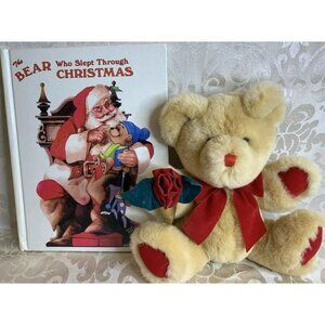 The Bear Who Slept Through Christmas Rick Reinert HB 1980 w/ Bear Teddy Plush